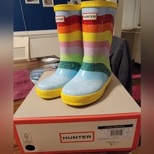 Hunter Kids Original First Nebula Glitter Rain Boot